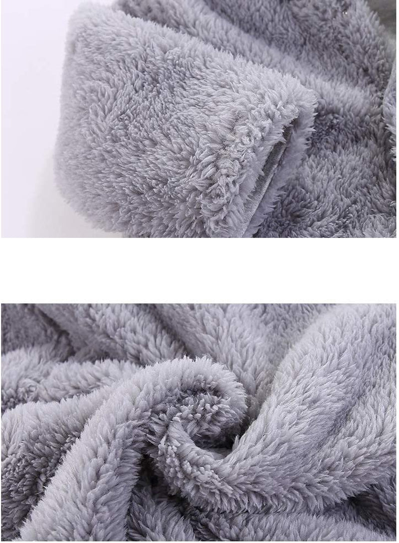 Newborn Baby Cartoon Bear Snowsuit Warm Fleece Hooded Romper Jumpsuit